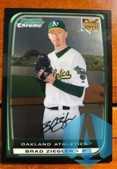2008 Bowman Chrome Draft #BDP41 Brad Ziegler RC Oakland Athletics